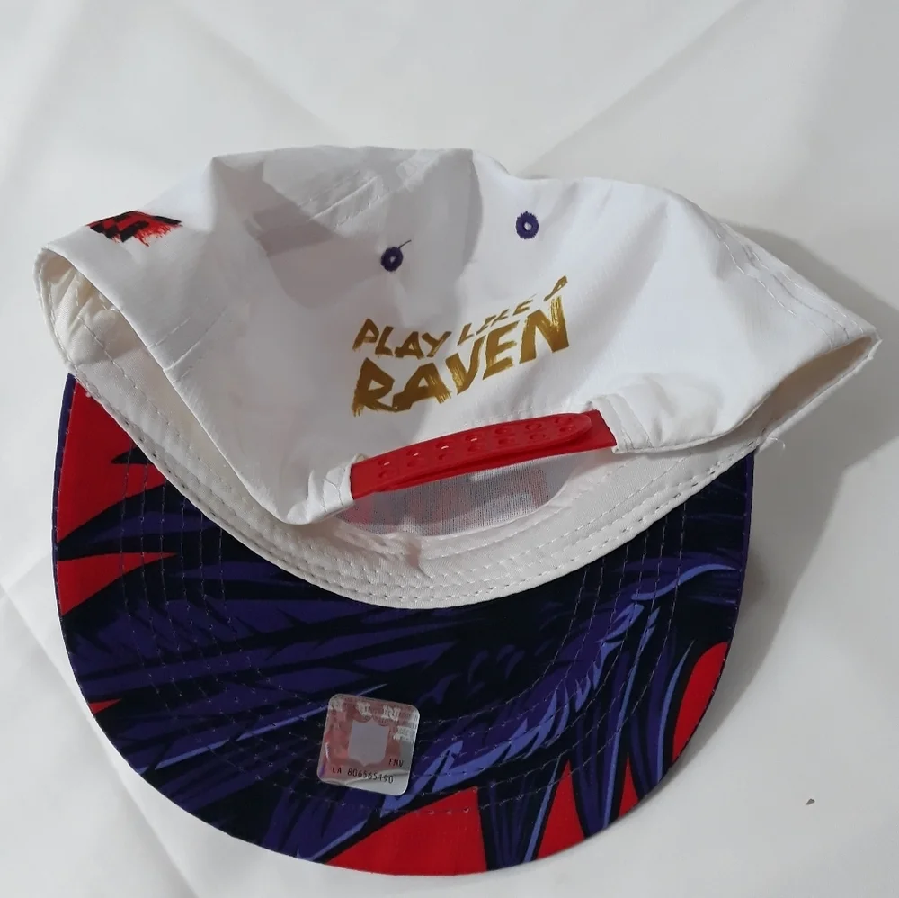 NFL Baltimore Ravens Cap White and Purple Adjustable Ball Cap New with Tag Hat